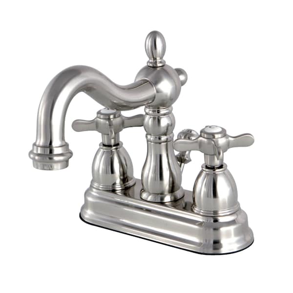 KS1608BEX 4" Centerset Bathroom Faucet, Brushed Nickel